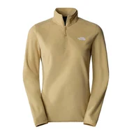 Bluzy sportowe damskie - Bluza The North Face 100 Glacier 1/4 Zip Fleece 0A5IHNLK51 - beżowa - miniaturka - grafika 1