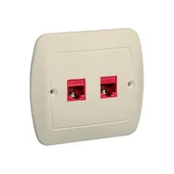 Gniazdka elektryczne - Kontakt Simon Gniazdo ścienne Akord Komputer RJ45 Podwójne AF52/12 beżowy - miniaturka - grafika 1