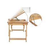 Lustra - Składany stolik pod laptop bambusowy stabilny tablet STL11 - miniaturka - grafika 1