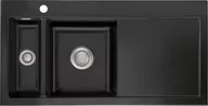Zlewozmywaki - Zlew SystemCeram MERA 100 | komora LEWA | NIGRA 87 (czarny mat) (50770187) - miniaturka - grafika 1