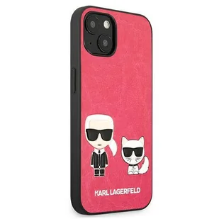 Karl Lagerfeld PU Leather Karl & Choupette Embossed - Etui iPhone 13 Mini (fuksja) KLHCP13SPCUSKCP - Etui i futerały do telefonów - miniaturka - grafika 5