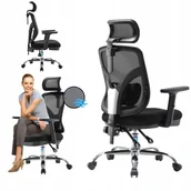 Fotele i krzesła biurowe - Fotel Biurowy Ergonomiczny Obrotowy Budżetowy Do Biura 150KG Normy Bhp - miniaturka - grafika 1