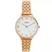 Zegarki damskie - Różowozłoty damski zegarek klasyczny PACIFIC X6174-03 - miniaturka - grafika 1