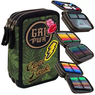 CoolPack Piórnik Potrójny Z Wyposażeneim Jumper 3 Green - Piórniki - miniaturka - grafika 1