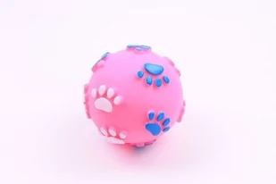 Chico Chico Zabawka vinyl piłka w łapki różowa dla psów 6cm - Zabawki dla psów - miniaturka - grafika 1