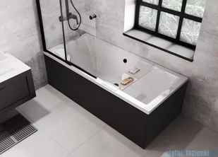 Besco Quadro obudowa wanny czarny mat 175x80cm #OAQ-175-PKC - Obudowy do wanien - miniaturka - grafika 1
