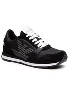 Sneakersy męskie - Emporio Armani Sneakersy X4X537 XM678 N639 Czarny - miniaturka - grafika 1