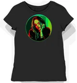 Koszulki i topy damskie - Koszulka damska czarna z motywem artysty Billie Eilish L - miniaturka - grafika 1