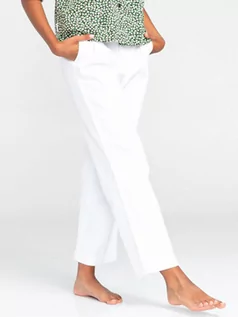 Spodnie damskie - Element OLSEN COLOR off white spodnie lniane kobiety - 26 - grafika 1