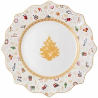 Pozostałe akcesoria świąteczne - Villeroy & Boch Talerz śniadaniowy (biało-złoty) Anniversary Edition 2020 Toys Delight - miniaturka - grafika 1