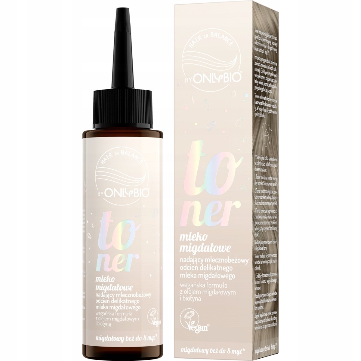 OnlyBio Hair In Balance toner do włosów Mleko Migdałowe 100 ml
