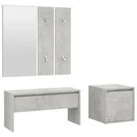 Meble do przedpokoju - Minimalistyczny komplet mebli do przedpokoju beton R9-T79 - miniaturka - grafika 1