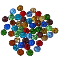 Dekoratorstwo - [701111] Koralik szklany fasetowany 10mm mix kolorów 10szt - miniaturka - grafika 1