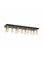 Lampy sufitowe - Luminex Filo 1310 plafon lampa sufitowa 11x60W E27 czarny / złoty - miniaturka - grafika 1