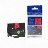 Papier do drukarek - Taśma zamiennik Brother TZ-421 / TZe-421, 9mm x 8m, czarny druk / czerwony podkład - miniaturka - grafika 1