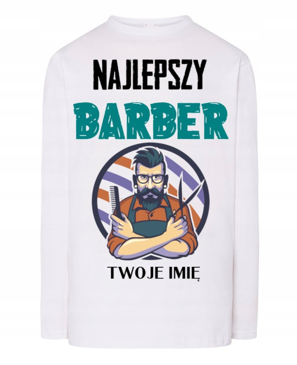 Longsleeve Najlepszy Barber Twoje Imię r.XL