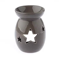 Aromaterapia - NoName Kominek ceramiczny gwiazdy 9,8 x 14 x 9,8 cm brązowy 510 - miniaturka - grafika 1