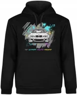 Bluzy męskie - BLUZA MĘSKA Z KAPTUREM BMW M3 E46 MOTORYZACYJNA PREZENT CZARNA R-3XL A272 - miniaturka - grafika 1