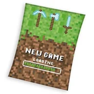 Koce i narzuty dla dzieci - Koc z coralu PIKSELE NEW GAME 150cm x 200cm - miniaturka - grafika 1