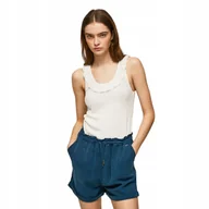 Koszulki i topy damskie - PEPE JEANS KOSZULKA DAMSKA TOP DORINA N BIAŁA r.M - miniaturka - grafika 1