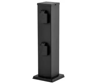 Gniazdka elektryczne - LEDINO Zewnętrzna kolumna gniazd Ledar, poczwórna, czarna - miniaturka - grafika 1