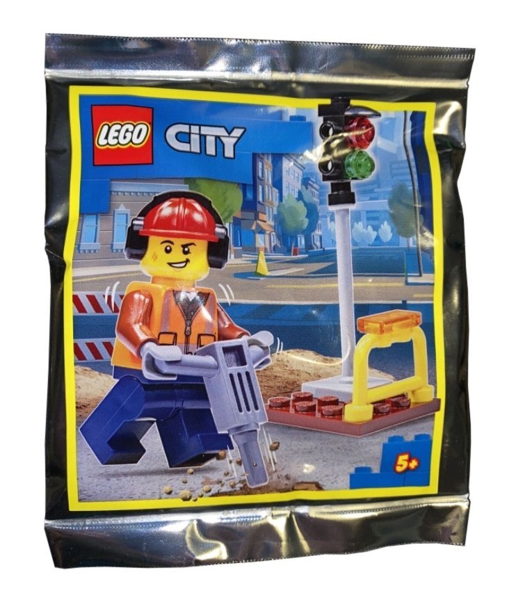 Zestaw LEGO City – Builder and Traffic Light #952111 (polybag, klocki, foilpack)