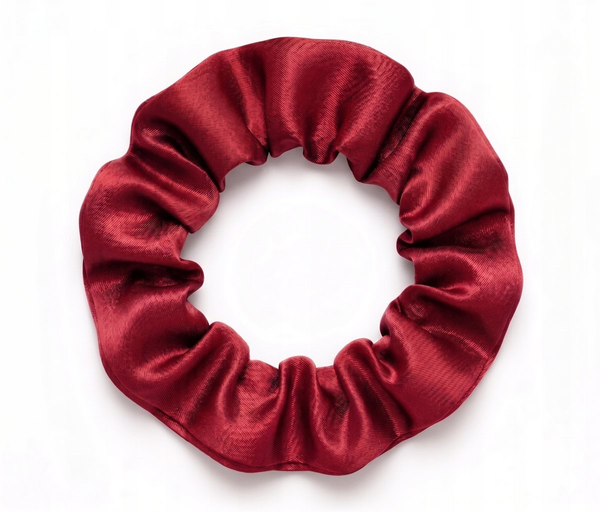 Jedwabna gumka do włosów scrunchie mulberry 6A czerwona S premium