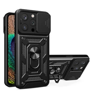 Hybrid Armor Camshield etui iPhone 14 Pro pancerny pokrowiec z osłoną na aparat czarne - Etui i futerały do telefonów - miniaturka - grafika 1