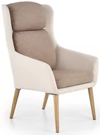 Fotele - Fotel wypoczynkowy ELIOR Kossan, beżowy, 75x67x103 cm - miniaturka - grafika 1