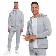 Bluzy męskie - BLUZA MĘSKA Dresowa Rozpinana z Kapturem Gładka z Kieszeniami MORAJ M - miniaturka - grafika 1