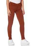 Spodnie damskie - 7 For All Mankind Damskie spodnie Hw Skinny Colored Slim Illusion with Raw Cut Cinnamon, brązowy, 25W / 30L - miniaturka - grafika 1