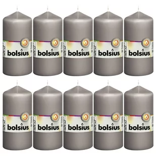 Bolsius Sfeerpunt Świece pieńkowe, 10 szt., 120 x 58 mm, ciepły szary 103614390122 - Świece - miniaturka - grafika 1