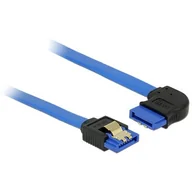 Kable komputerowe i do monitorów - Delock Kabel SATA III wtyczka kątowa 50cm niebieski 84991 - miniaturka - grafika 1