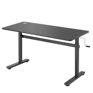 Biurko ręczna regulacja wys  Ergo Office, max 40 kg, max wys 117cm, z blatem do pracy stojąco siedzącej, ER-401 B - Biurka - miniaturka - grafika 2