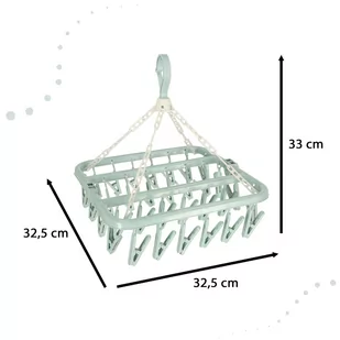 Wieszak suszarka na pranie na skarpetki bieliznę 32 klamerki niebieski - Akcesoria łazienkowe - miniaturka - grafika 2