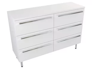 Szafka Stojąca Z Blatem ATH 120 cm S Lewa - Biały Mat - Uchwyty Chromowane - Szafki łazienkowe - miniaturka - grafika 1