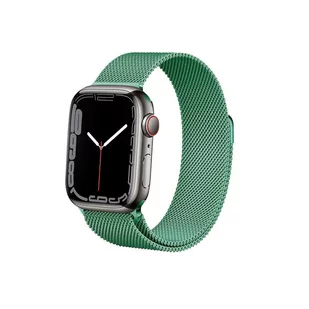 Crong Milano Steel - Pasek ze stali nierdzewnej do Apple Watch 42/44/45 mm (zielony) - Akcesoria do smartwatchy - miniaturka - grafika 2