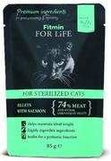 Mokra karma dla kotów - Fitmin Cat For Life Sterilized Salmon saszetka 85g 10+2 SZT GRATIS! - miniaturka - grafika 1
