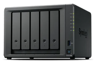 NAS Synology DS1525+, Tower, 5x 2.5"/3.5" SATA + 2x M.2 2280 NVMe SSD, AMD Ryzen V1500B, 8GB DDR4 (max.32GB), 2x 2.5GbE RJ-45, 2x USB 3.2, adapter 120W - Serwery plików NAS i macierze dyskowe - miniaturka - grafika 1