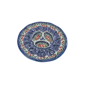 Ceramiczny talerz do jaj Ceramika Bolesławiec - Dekoratorstwo - miniaturka - grafika 1