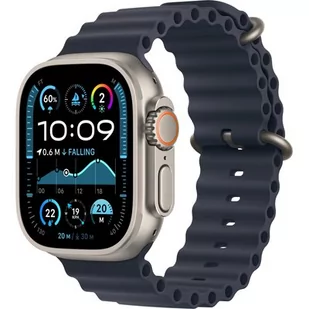 Apple Watch Ultra 2 GPS + Cellular 49mm Tytan naturalny pasek Granatowy - Smartwatch - miniaturka - grafika 1