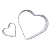 Formy do ciast - PME Zestaw 2 metalowych foremek serce - miniaturka - grafika 1
