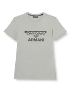 Koszulki męskie - Emporio Armani Męski t-shirt Crew Neck Megalogo, kamyk, S - miniaturka - grafika 1