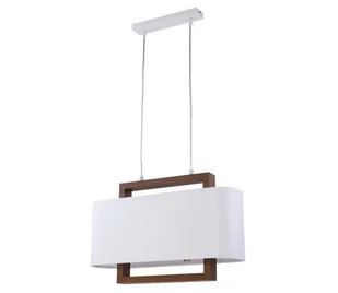 Żyrandol na lince ARTEMIDA 1xE27/60W/230V biały/brązowy - Lampy sufitowe - miniaturka - grafika 1