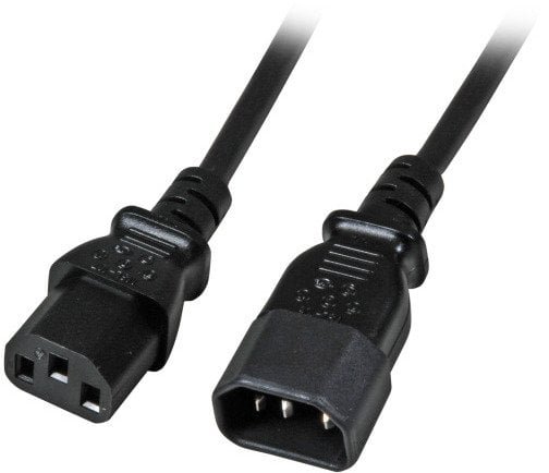 EFB EK503.1 kabel zasilający czarny 1 m C14 panel C13 panel