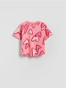 Bluzki dla niemowląt - Reserved - Wzorzysty t-shirt - różowy - miniaturka - grafika 1