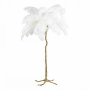 Lampy stojące - King Home Lampa podłogowa drzewo TIFFANY złota / biała JL0019.WHITE - miniaturka - grafika 1