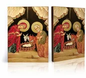 Ikony i obrazy sakralne - Ikona religijna Boże Narodzenie - miniaturka - grafika 1