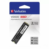 Dyski SSD - Dysk SSD wewnętrzny Verbatim wewnętrzny NVMe, 2000GB, GB, Vi3000 M.2, 49376, 3300 MB/s-R, 3000 MB/s-W - miniaturka - grafika 1