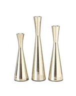 Świeczniki - Świecznik Metalowy 3 szt. Komplet Gold - miniaturka - grafika 1